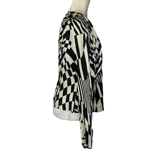 NWT Zara Black & Ivory Satin Front Pleat Asymmetrical Blouse - Bloggers Fave - L - Picture 10 of 16